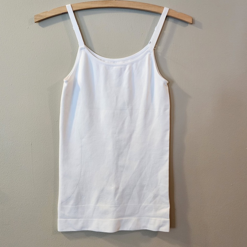 Shapermint Essentials Scoop Neck Cami Women Medium White Excellent Seamless